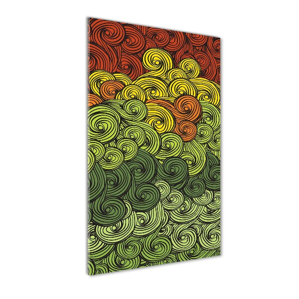 Quadro in vetro verticale Piogge colorate