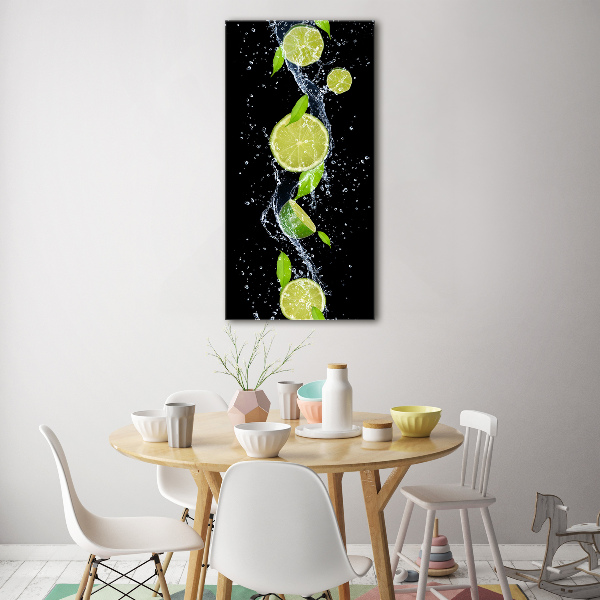 Quadro di vetro verticale Lime