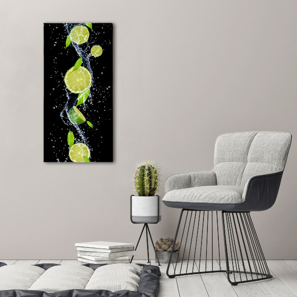 Quadro di vetro verticale Lime