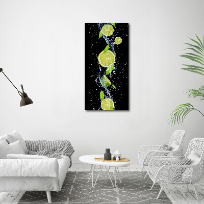 Quadro di vetro verticale Lime