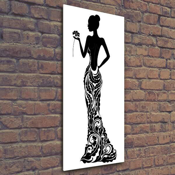 Quadro vetro verticale Illustrazione di moda