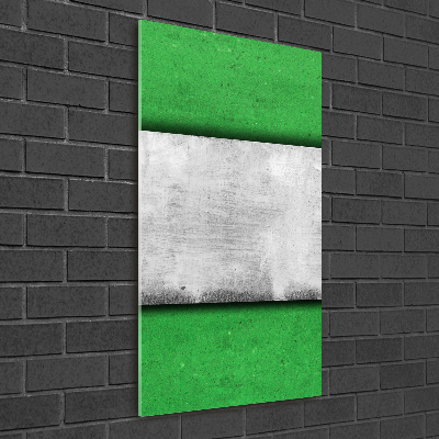 Quadro di vetro verticale Parete verde