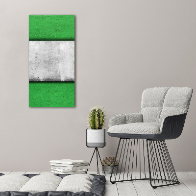 Quadro di vetro verticale Parete verde