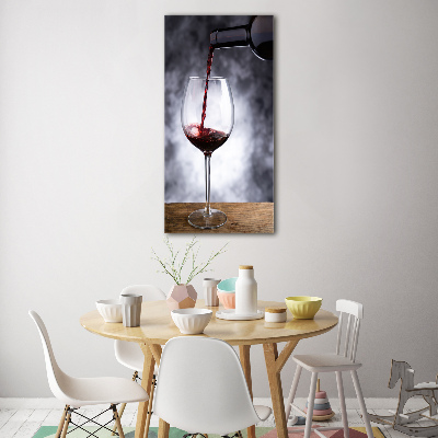 Quadro vetro verticale Vino rosso