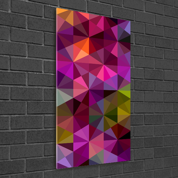 Quadro vetro verticale Onde astratte