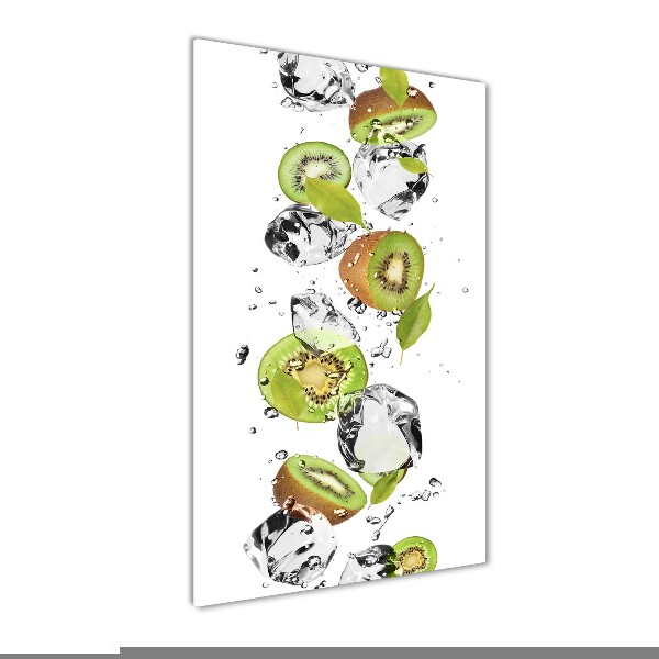 Quadro vetro verticale Kiwi e acqua