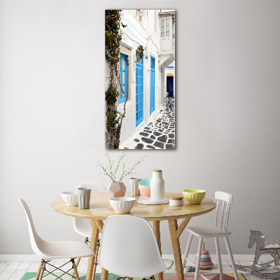 Quadro stampa su vetro verticale Strade greche