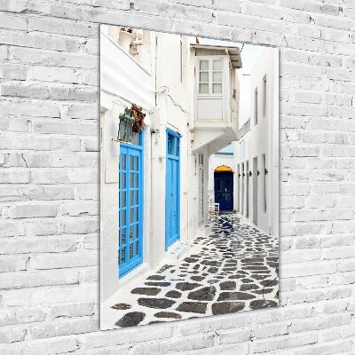Quadro stampa su vetro verticale Strade greche