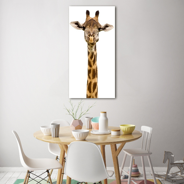 Quadro di vetro verticale Giraffa