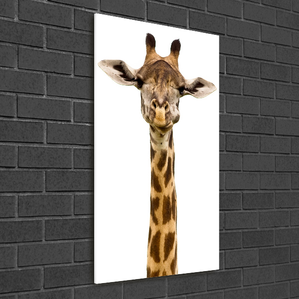 Quadro di vetro verticale Giraffa