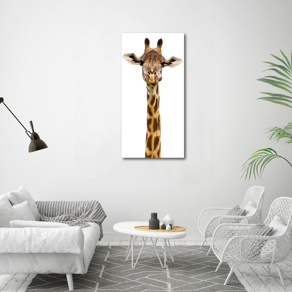 Quadro di vetro verticale Giraffa