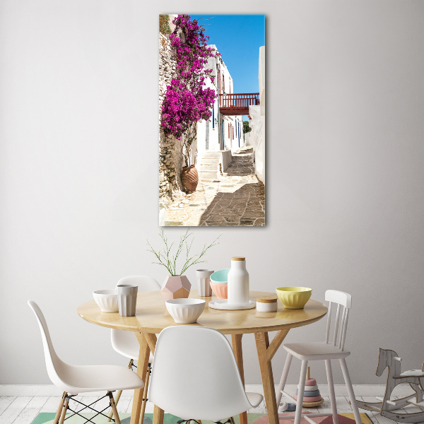 Quadro vetro verticale Strade greche