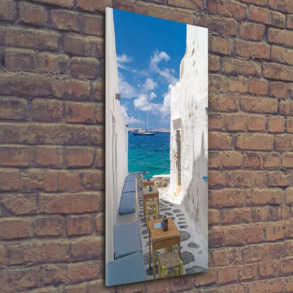 Quadro in vetro verticale Strade greche