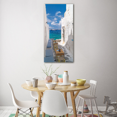 Quadro in vetro verticale Strade greche