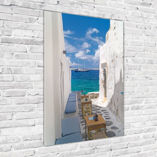 Quadro in vetro verticale Strade greche