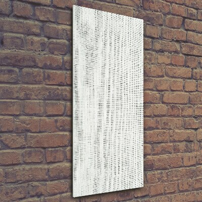 Quadro stampa su vetro verticale Tela di lino bianca