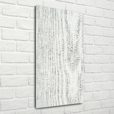 Quadro stampa su vetro verticale Tela di lino bianca