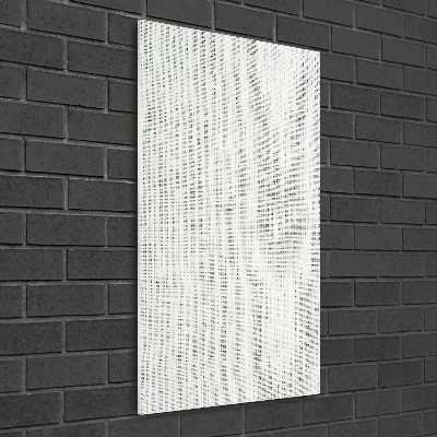 Quadro stampa su vetro verticale Tela di lino bianca