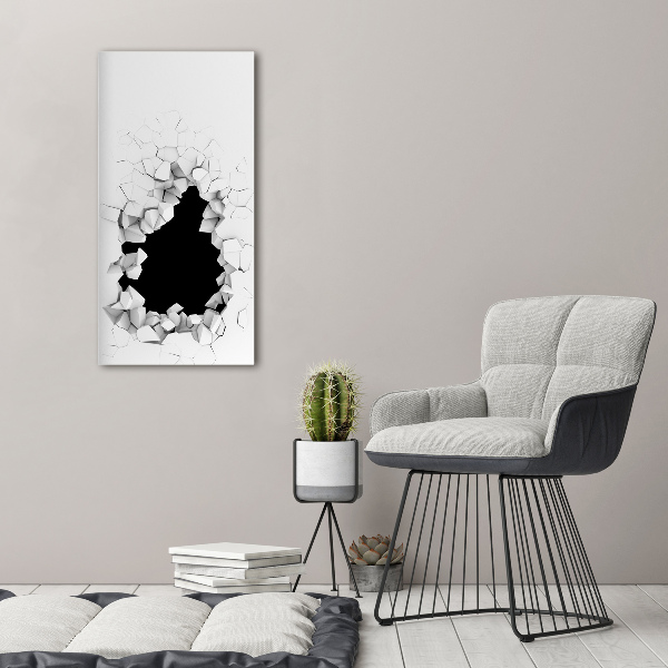 Quadro vetro verticale Buchi nel muro
