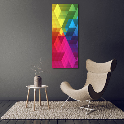 Quadro di vetro verticale Sfondo geometrico
