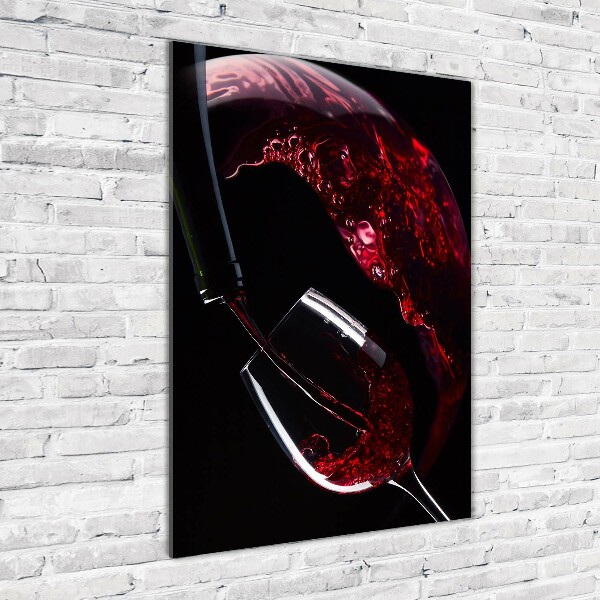 Quadro vetro verticale Vino rosso
