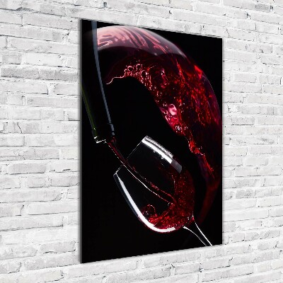 Quadro vetro verticale Vino rosso