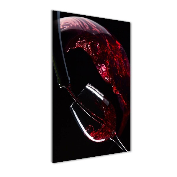 Quadro vetro verticale Vino rosso