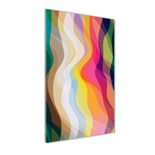 Quadro di vetro verticale Onde astratte