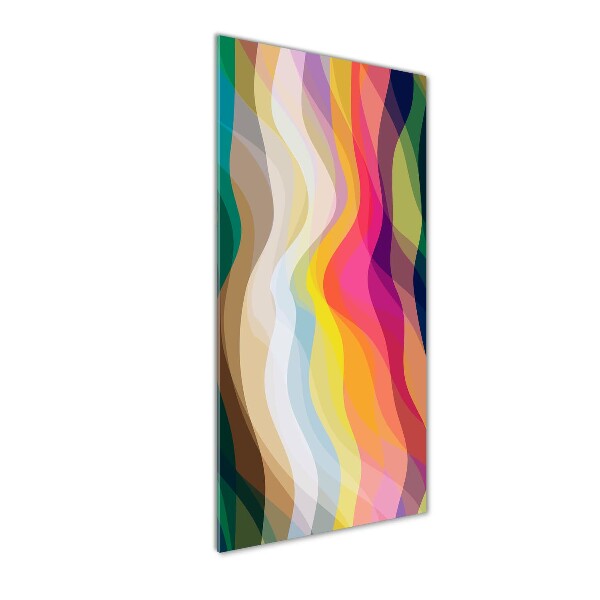 Quadro di vetro verticale Onde astratte
