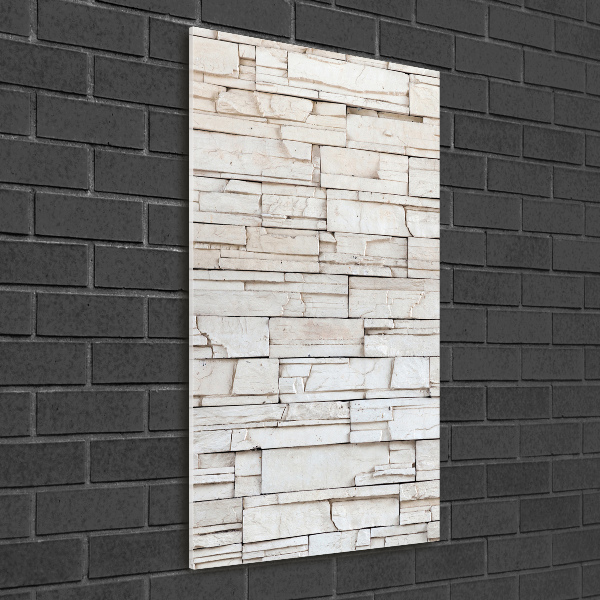 Quadro in vetro verticale Muro di pietra