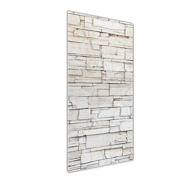 Quadro in vetro verticale Muro di pietra
