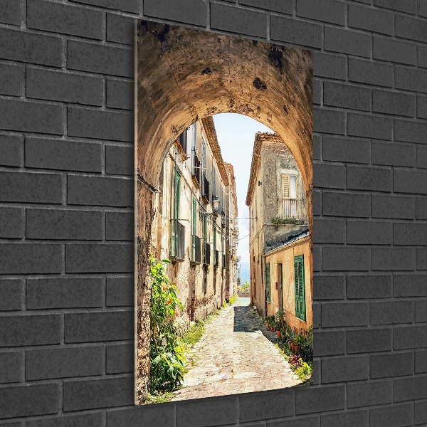 Quadro di vetro verticale Strade italiane