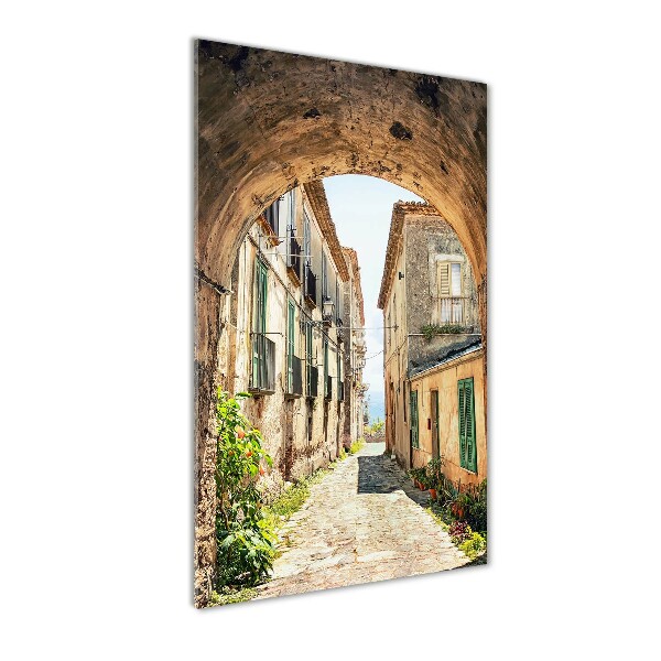 Quadro di vetro verticale Strade italiane