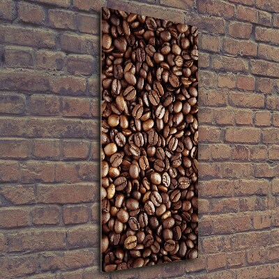 Quadro di vetro verticale Chicchi di caffè