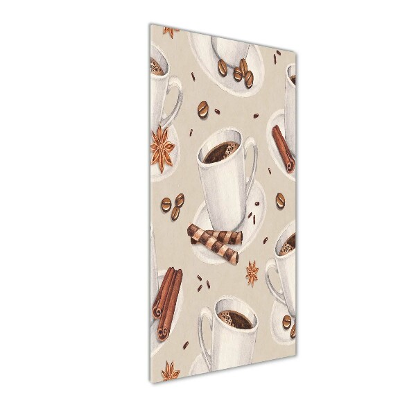 Quadro stampa su vetro verticale Una tazza di caffè