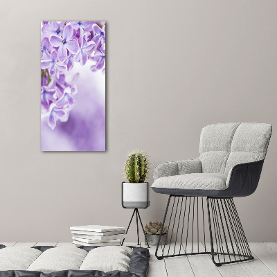 Quadro stampa su vetro verticale Fiori di lillà