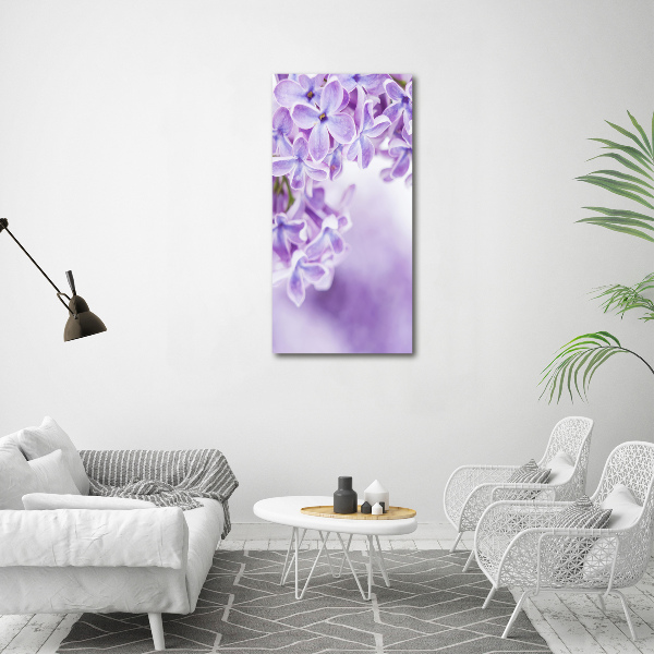 Quadro stampa su vetro verticale Fiori di lillà
