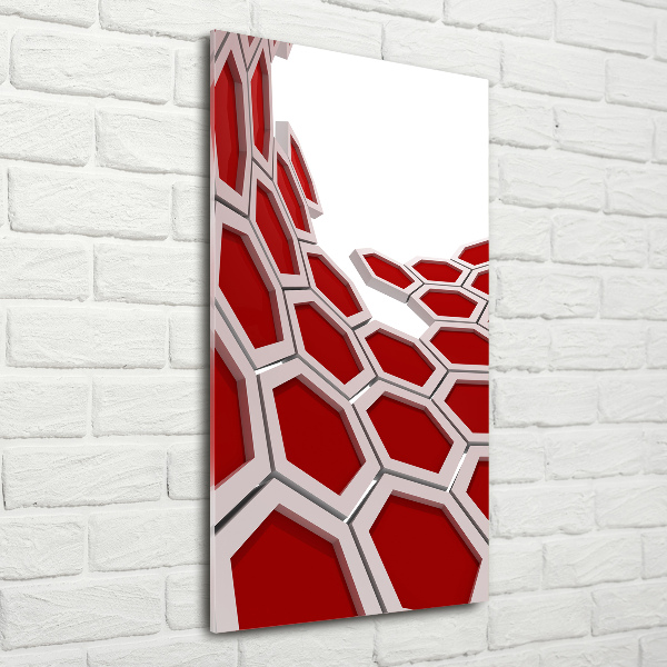 Quadro di vetro verticale Astrazione 3D