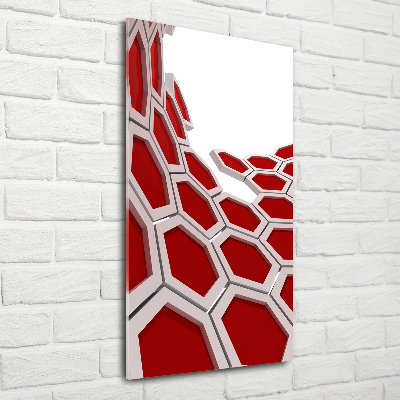Quadro di vetro verticale Astrazione 3D
