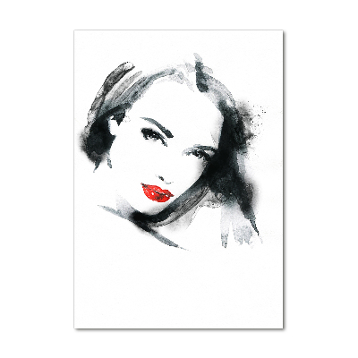 Quadro stampa su vetro verticale Ritratto di una donna