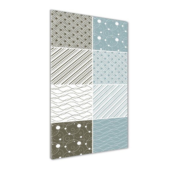 Quadro di vetro verticale Motivi geometrici