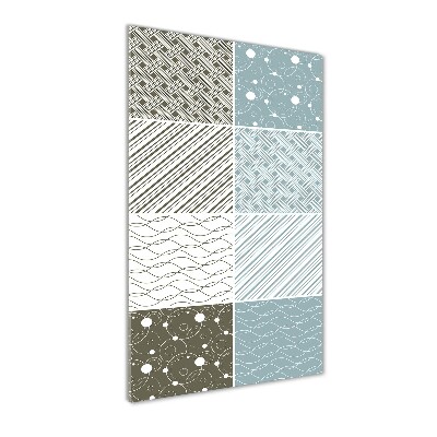 Quadro di vetro verticale Motivi geometrici