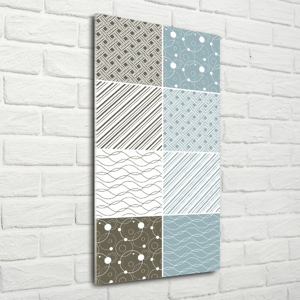 Quadro di vetro verticale Motivi geometrici