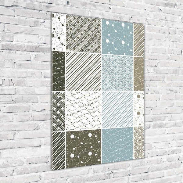 Quadro di vetro verticale Motivi geometrici