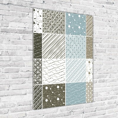 Quadro di vetro verticale Motivi geometrici