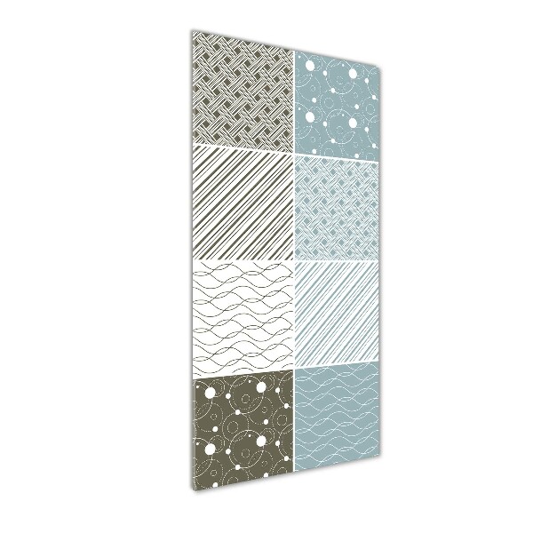 Quadro di vetro verticale Motivi geometrici