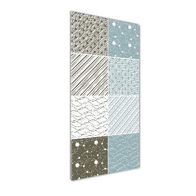 Quadro di vetro verticale Motivi geometrici