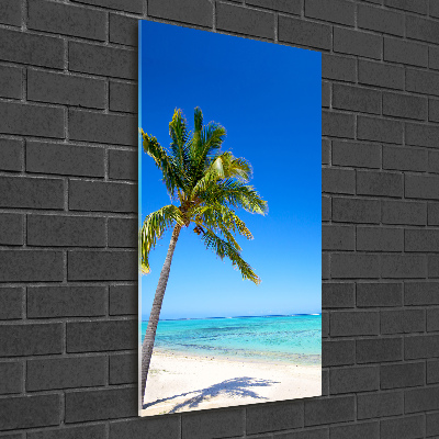 Quadro vetro verticale Spiaggia tropicale