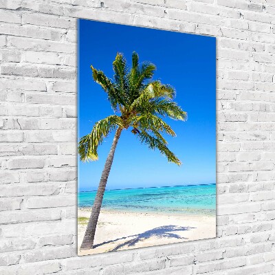 Quadro vetro verticale Spiaggia tropicale