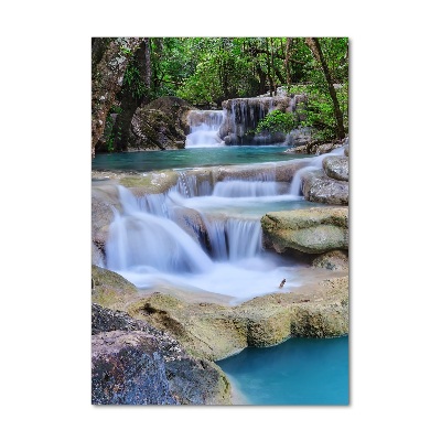 Quadro di vetro verticale Cascata in Thailandia